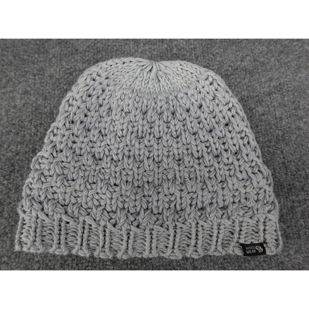 Mountain Hardwear Beanie Womens OS Grey Excellent Wool‎ Blend Chunky Knit Hat